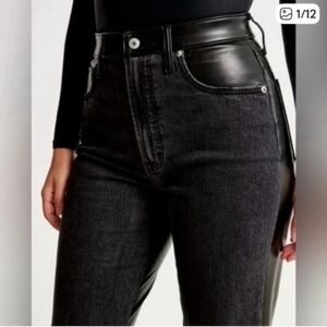 Abercrombie & Fitch Jeans with Vegan Leather
